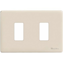 PLACCA 2 POSTI RESINA AVORIO MAGIC - BTICINO 503/2/R product photo