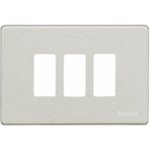 PLACCA 3 POSTI ALLUMINIO OXIDAL MAGIC - BTICINO 503/3/X product photo
