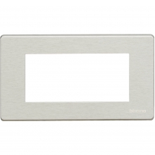 PLACCA 4 POSTI ALLUMINIO MATIX AVORIO MAGIC TT - BTICINO 504/4A/AL product photo