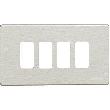 MAGIC - PLACCA 4P ALLUMINIO - BTICINO 504/4/AL product photo