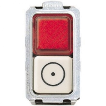 PULSANTE + PORTALAMPADA 24V ROSSO MAGIC - BTICINO 5057R product photo