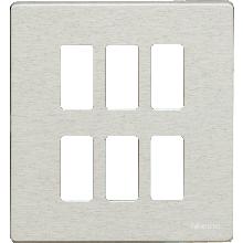 MAGIC - PLACCA 3+3P ALLUMINIO - BTICINO 506/6/AL - BTICINO 506/6/AL product photo