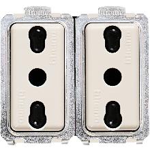 MAGIC-PRESA DUPLEX BIPASSO 2P+T 10/16A - BTICINO 5180/2 - BTICINO 5180/2 product photo