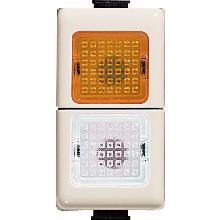 MAGIC TT-PORTALAMP.DOPPIO ARANCIO/TRASPARENTE - BTICINO A5062B product photo