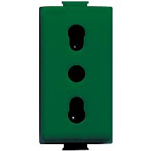 MATIX MAGIC - PRESA BIPASSO 2P+T VERDE - BTICINO A5180V product photo