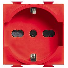 MATIX - PRESA STD TED-ITA ROSSA ANTIBATT - BTICINO A5440V16RAB - BTICINO A5440V16RAB product photo