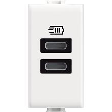 MATIX - Caricatore USB tipo C+C 1 modulo bianco - BTICINO AM4191CC product photo