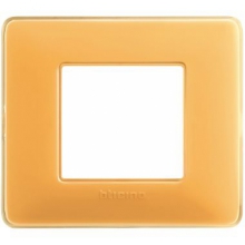 matix - placca 2 posti colors ambra - BTICINO AM4802CAB product photo