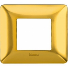 matix - placca 2 posti oro satinato - BTICINO AM4802GOS product photo