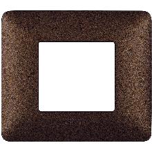 matix - placca 2 posti marrone caffe - BTICINO AM4802TGG product photo
