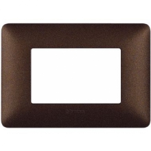 matix - placca 3 posti marrone caffe - BTICINO AM4803TGG product photo