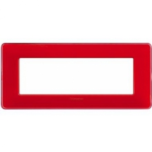 matix - placca 6 posti colors corallo - BTICINO AM4806CRD product photo