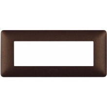 matix - placca 6 posti marrone caffe - BTICINO AM4806TGG product photo