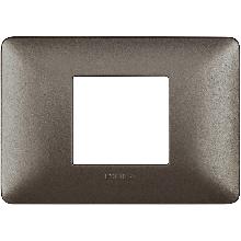 matix - placca 2 posti centrati iron - BTICINO AM4819MIR product photo