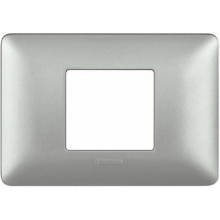 matix - placca 2 posti centrati silver - BTICINO AM4819MSL product photo