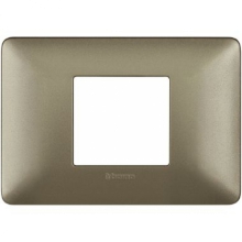 matix - placca 2 posti centrati titanium - BTICINO AM4819MTA product photo