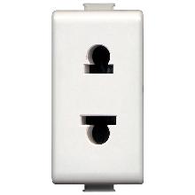 matix - presa std Euro-US 2 posti 16A protetta - BTICINO AM5025R product photo