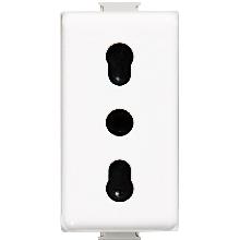 MATIX - PRESA STD ITA 10/16A ANTIBATTERICO - BTICINO AM5180AB - BTICINO AM5180AB product photo