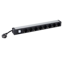 BLOCCO DI ALIMENTAZIONE PDU 19'' 8 PRESE STANDARD TEDESCO BIPASSO CON INTERRUTTORE LUMINOSO BTNET - BTICINO C915308CL product photo