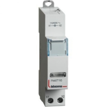 PORTALAMPADA SINGOLA PER SEGNALAZIONE CON LED TRASPARENTE A 110-400VAC - 1 MODULO BTDIN - BTICINO FN40T110 product photo