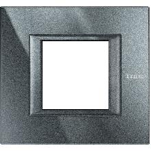 Axolute - placca 2P antracite - BTICINO HA4802HS product photo