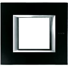 AXOLUTE - PLACCA 2P VETRO NERO NOTTE - BTICINO HA4802VNN - BTICINO HA4802VNN - BTICINO HA4802VNN product photo