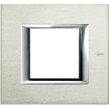 AXOLUTE - PLACCA 2P ALLUMINIO SPAZZOLATO - BTICINO HA4802XC product photo