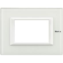 AXOLUTE - PLACCA 3P VETRO BIANCO - BTICINO HA4803VBB product photo