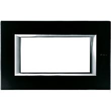 AXOLUTE - PLACCA 4P VETRO NERO NOTTE - BTICINO HA4804VNN product photo
