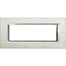 AXOLUTE.PL.QUADR.6P ALLUMINIO SPAZZOLATO - BTICINO HA4806XC - BTICINO HA4806XC product photo