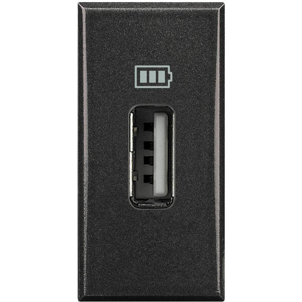 AXOLUTE - USB CHARGER 1,1A ANTHRACITE - BTICINO HS4285C1 - BTICINO HS4285C1 product photo