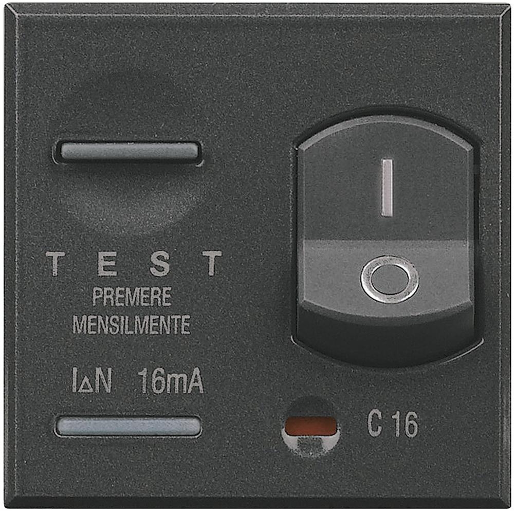 HS4305/16 - AXOLUTE – INTERRUTTORE MAGNETOTERMICO DIFFERENZIALE 1P+N 16A 10MA - BTICINO HS4305/16 - BTICINO HS4305/16 product photo