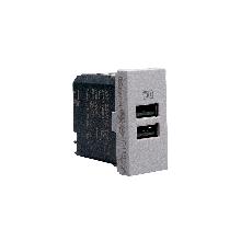 MatixGO - caricatore usb AA 1m grigio - BTICINO JG4191AA product photo