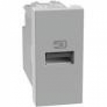 CARICATORE USB TIPO A 1 MODULO COLORE GRIGIO SERIE MATIXGO - BTICINO JG4191A product photo