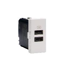 MatixGO - caricatore usb AC 1m bianco - BTICINO JW4191AC product photo