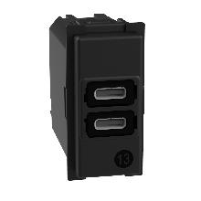 L.NOW - CARICATORE USB TIPO C+C 1M - BTICINO K4191CC - BTICINO K4191CC product photo