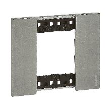 LIVING NOW - PLACCA 2 POSTI MOON - BTICINO KA4802NW product photo