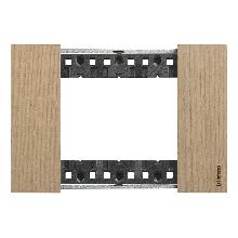 L.NOW- PLACCA 3P ROVERE - BTICINO KA4803LM - BTICINO KA4803LM product photo
