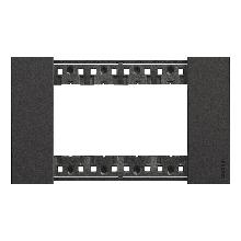 LIVING NOW PLACCA 4 POSTI NERO - BTICINO KA4804KG product photo