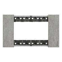 L.NOW - PLACCA 4P ACCIAIO - BTICINO KA4804ZG - BTICINO KA4804ZG product photo