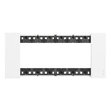 LIVING NOW PLACCA 6 POSTI BIANCO - BTICINO KA4806KW product photo