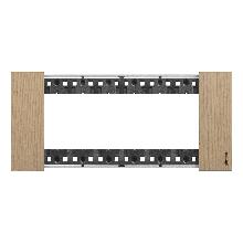 LIVING NOW PLACCA 6 POSTI ROVERE KA4806LM - BTICINO KA4806LM product photo