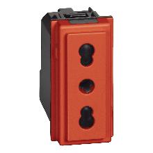 LIVING NOW PRESA 2P+T 10/16A 250V BIPASSO ROSSA - BTICINO KR4180 product photo