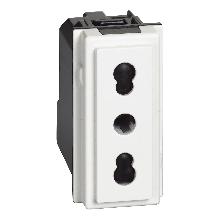 LIVING NOW PRESA 2P+T 10/16A 250V BIPASSO BIANCA - BTICINO KW4180 product photo