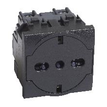 LIVINGLIGHT PRESA UNEL SHUKO E BIPASSO 16A FLAT L4140/16 AIR ORIGINALE - BTICINO L4140/16F product photo