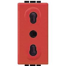 LIVING INT - PRESA BIPASSO 2P+T ROSSA - BTICINO L4180R product photo