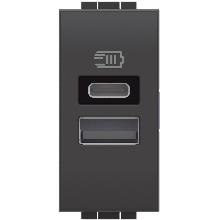 LL - CARICATORE USB TIPO A+C 1M ANTRACITE - BTICINO L4191AC - BTICINO L4191AC product photo