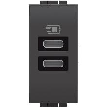 LL - CARICATORE USB TIPO C+C 1M ANTRACITE - BTICINO L4191CC - BTICINO L4191CC product photo