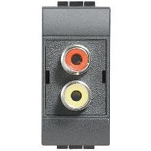 LIVING INT - MODULO DOPPIO RCA - BTICINO L4269R product photo