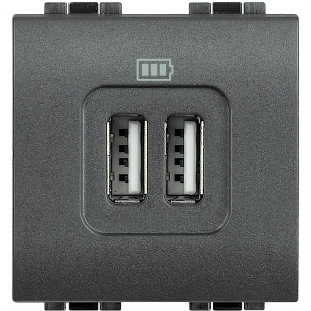 LL - CARICATORE USB 2 PRESE 1500MA 5V ANTR - BTICINO L4285C2 - BTICINO L4285C2 product photo